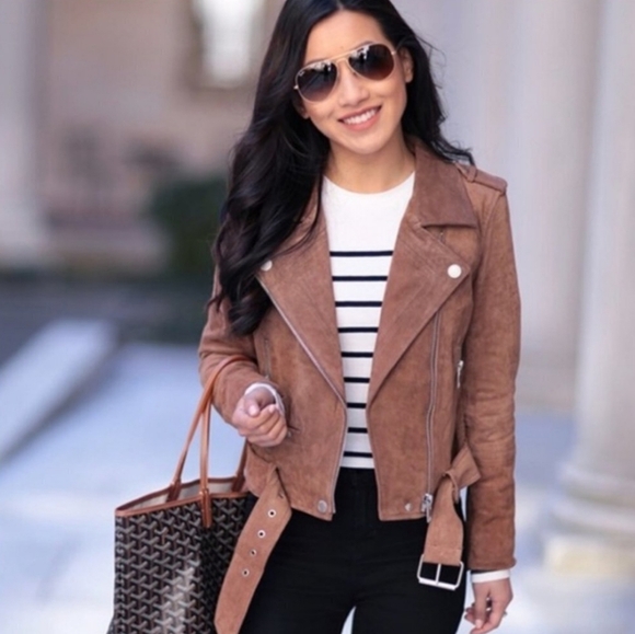 Blank NYC Suede Leather Moto Biker Jacket Coat - Picture 10 of 10